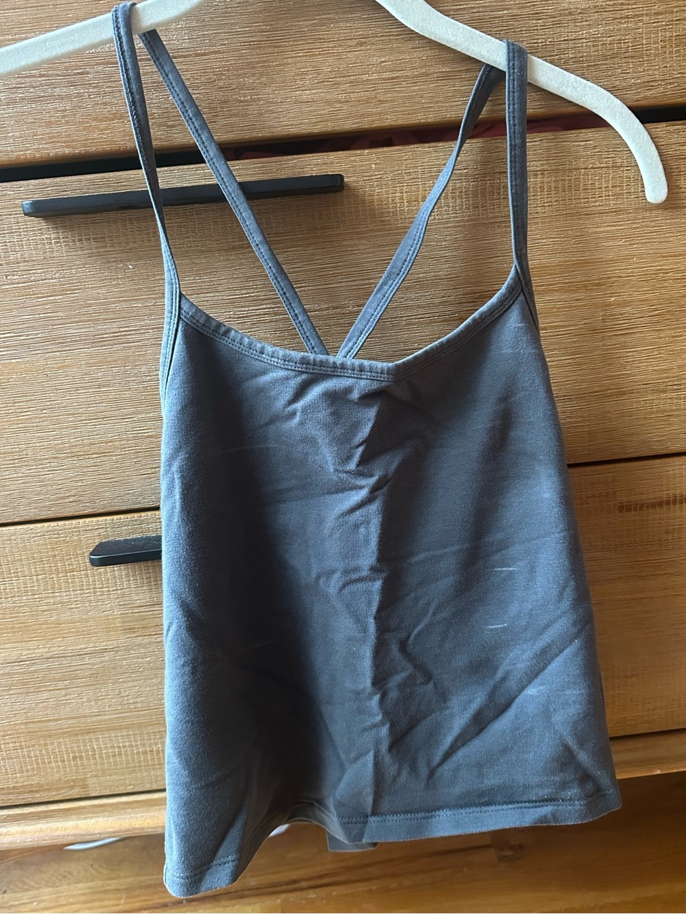 Outdoor Voices Charcoal Gray Double-Strap Camisole